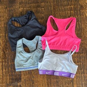 Girl's Sports Bra Collection - Black, Pink, Gray, White